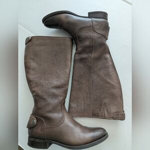 Arturo Chang Brown Wide Calf Riding Boots In Brown
